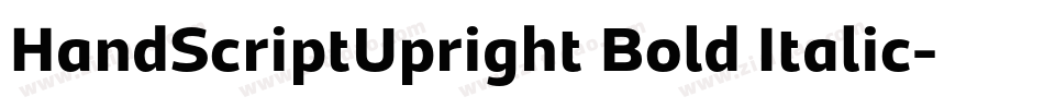 HandScriptUpright Bold Italic字体转换